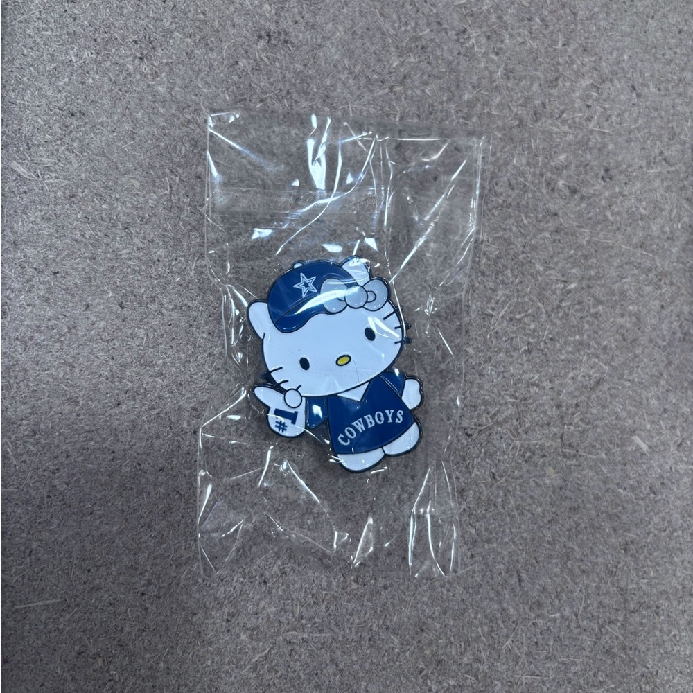 Hello Kitty Blue Cowboy Pin Hello kitty hat pin Dallas Cowboys pin new